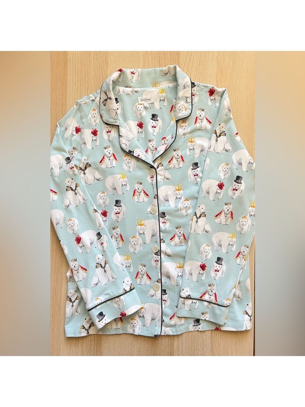 BedHead Pajamas M Organic Cotton Polar Bear Print Made USA - Picture 8 of 16